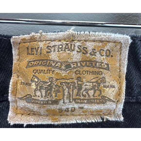 VTG 90s Levi's Signature 540 Relaxed Fit Orange Tab Jeans Men’s Size 36x36 Black - Picture 4 of 6